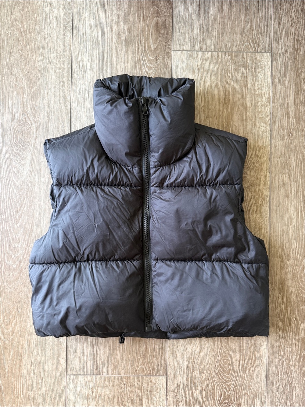 Black Puffer Vest - Sleeveless Quilted Jacket